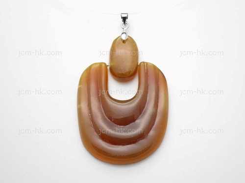 35X55mm Amber Horn Dangling Designer Bead Pendant [z1747]