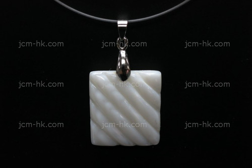 22x25mm Mother of Pearl Carved Designer Bead Pendant [z5170]