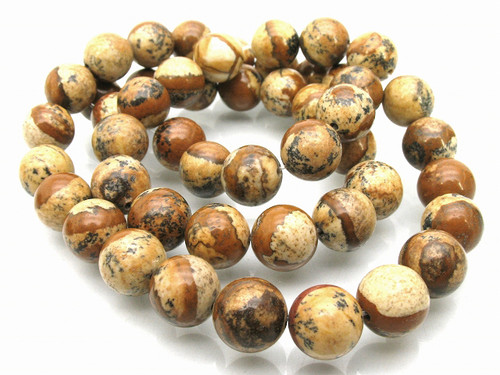 8mm Picture Jasper Round Beads 15.5" natural [8b26]