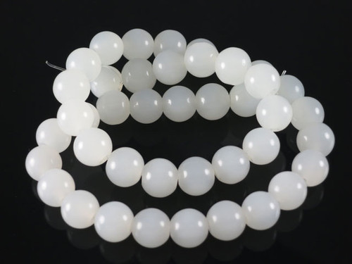 8mm White Quartz Round Beads 15.5" [8a76]