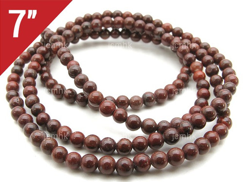 4mm Poppy Jasper Round Loose Beads About 7" natural [i4b22]