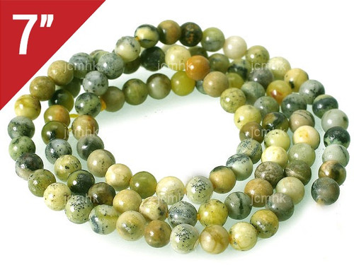 4mm Yellow Serpentine Round Loose Beads About 7" natural [i4b33]