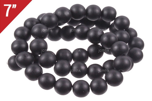 4mm Matte Black Onyx Round Loose Beads About 7" [i4b65m]