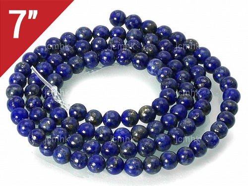 4mm Lapis Lazuli Round Loose Beads About 7" dyed [i4m3]