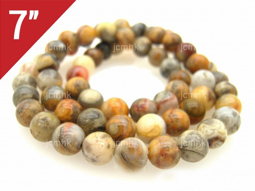 4mm Crazy Lace Agate Round Loose Beads About 7" natural [i4r28]