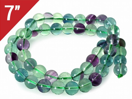 4mm Rainbow Fluorite Round Loose Beads About 7" natural [i4r8]