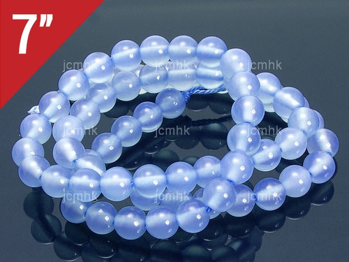 6mm Chalcedony Round Loose Beads About 7" synthetic [i6a65]