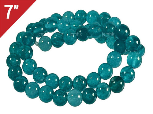 8mm Turquoise Jade Round Loose Beads About 7" dyed [i8b5t]