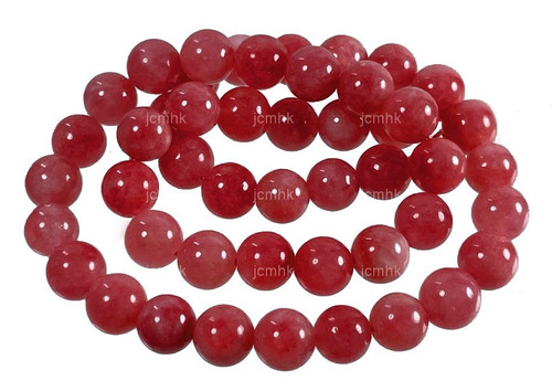 8mm Rhodonite Jade Round Beads 15.5" dyed [8b5d]