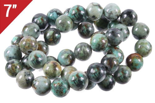 8mm Africa Turquoise Round Loose Beads About 7" natural [i8r65]
