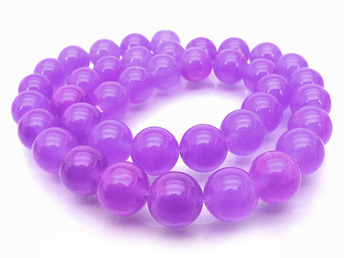 8mm Lavender Jade Round Beads 15.5" dyed [8b5v]