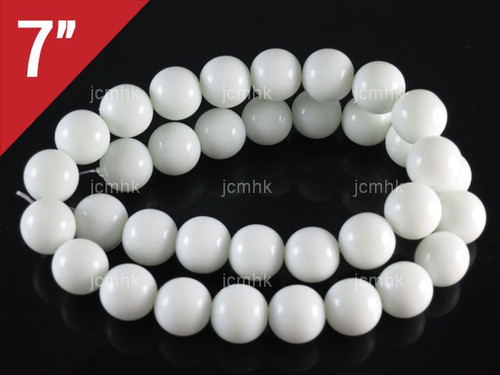 10mm White Obsidian Round Loose Beads About 7" [i10b98]