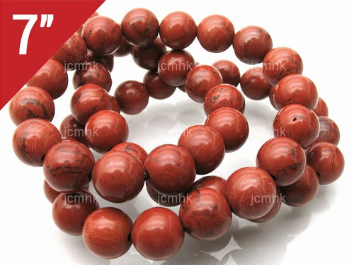 10mm Red Jasper Round Loose Beads About 7" natural [i10r12]