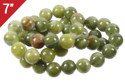 12mm Nephrite Jade Round Loose Beads About 7" natural [i12a18]