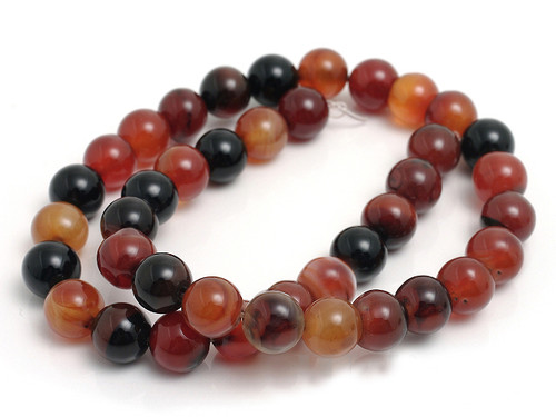 8mm Agate Round Beads 15.5" natural [8d30]
