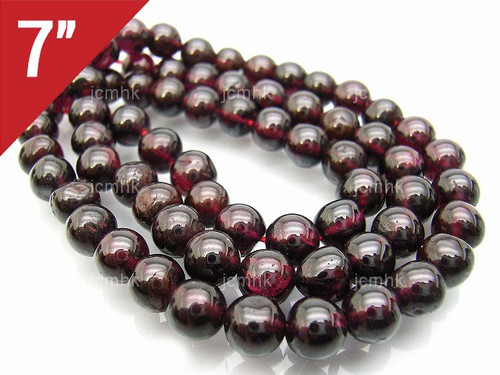 11-12mm Garnet Round Loose Beads About 7" natural [i12m2]