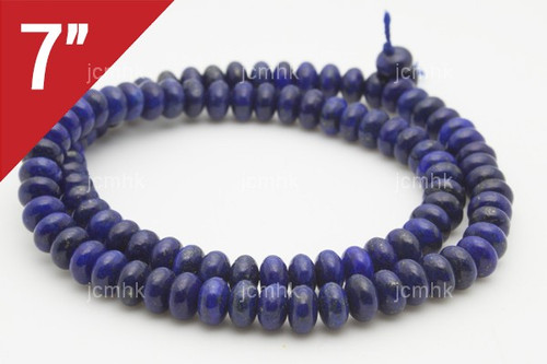 6mm Natural Lapis Lazuli Rondelle Loose Beads 7" [is2m3]