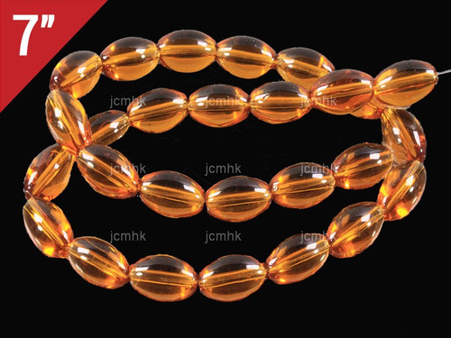 6x12mm Topaz Rice Loose Beads 7" synthetic [iu73a7]