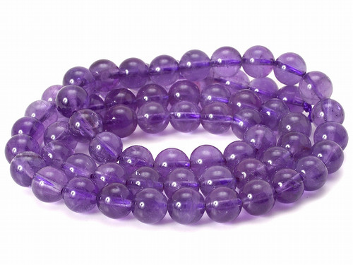 8mm Amethyst Round Beads 15.5" synthetic [8a6]