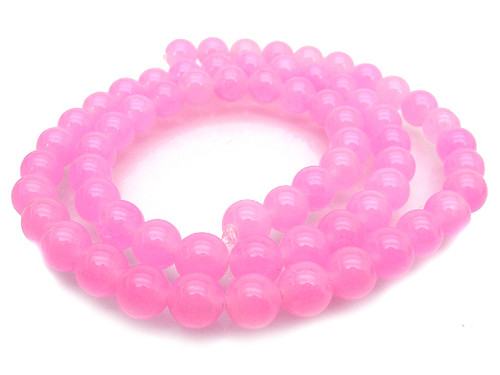 8mm Pink Jade Round Beads 15.5" dyed [8c60]