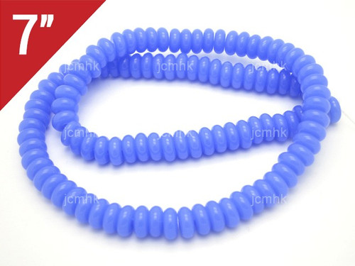 8mm Chalcedony Rondelle Loose Beads 7" synthetic [iu90a65]