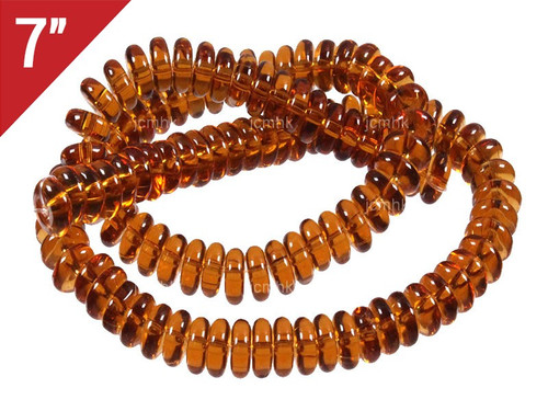 8mm Topaz Rondelle Loose Beads 7" synthetic [iu90a7]