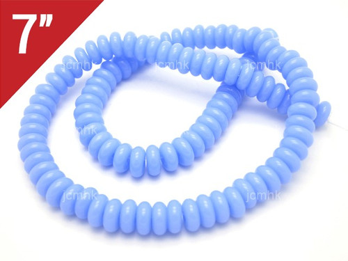 8mm Aqua Quartz Rondelle Loose Beads 7" synthetic [iu90a70]