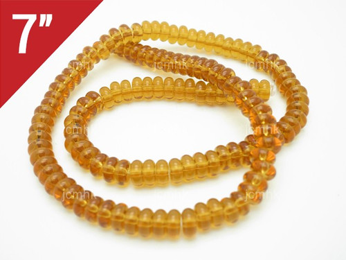 6mm Topaz Rondelle Loose Beads 7" synthetic [iu93a7]