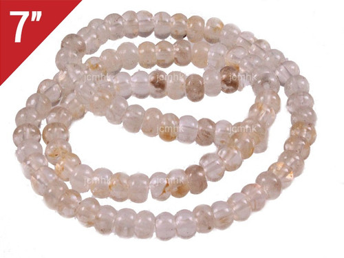 6mm Rulite Quartz Rondelle Loose Beads 7" synthetic [iwa113]