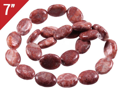 16x20mm Red Moss Agate Oval Loose Beads 7" [iwa128]
