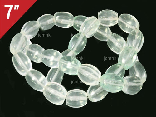 10x14mm Light Greenberry Quartz Oval Rope Loose Beads 7" Natural Dyed [iwa135]