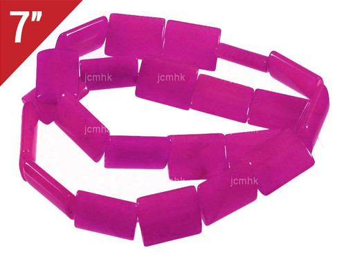 13x18mm Pink Jade Pillow Loose Beads 7" [iwa213]