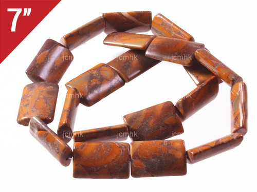 15x22mm China Dendritc Jasper Pillow Loose Beads 7" natural [iwa268]