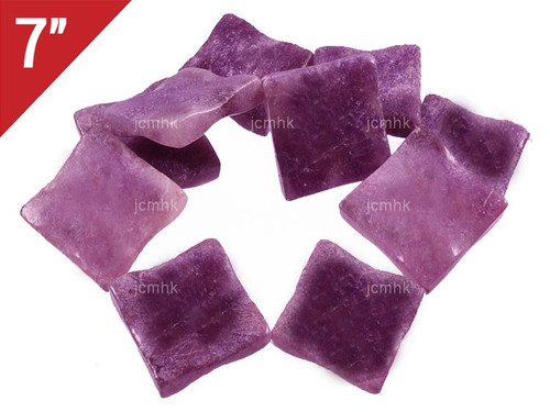 40mm Plum Jade Diamond Loose Beads 7" [iwa302]