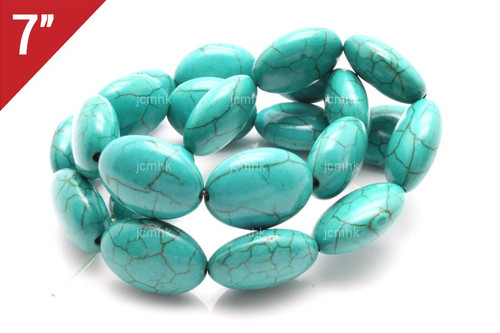 10x14mm Tibetan Turquoise Oval Loose Beads 7" [it7c10]