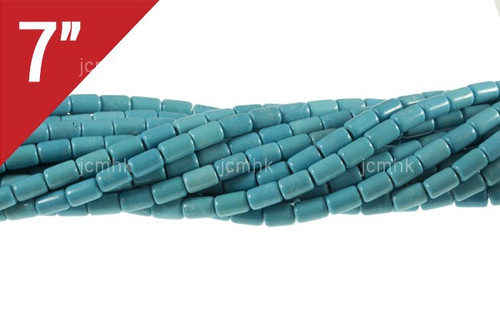 5x8mm Turquoise Tube Loose Beads 7" [its103]