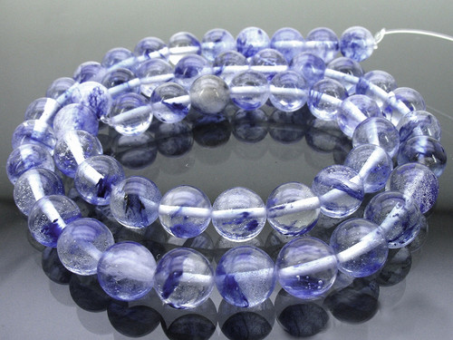 8mm Blueberry Quartz Round Beads 15.5" synthetic [8a42]