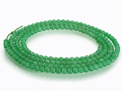 3mm Green Aventurine Round Beads 15.5" dyed [3b15]