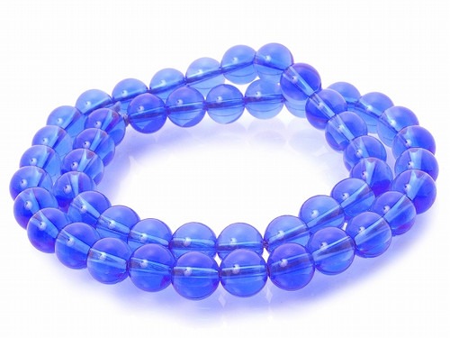 8mm Blue Quartz Round Beads 15.5" synthetic [8a36]