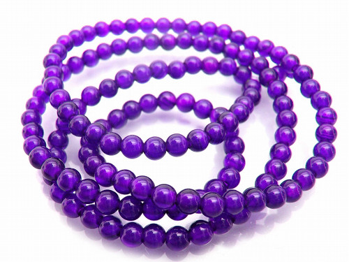 8mm Purple Agate Round Beads 15.5" dyed [8f14]