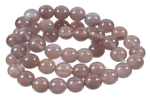 8mm Gray Agate Round Beads 15.5" natural [8r64]