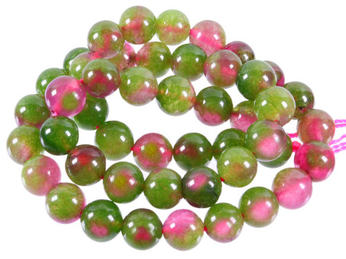 8mm Mix Fusion Jade Round Beads 15.5" dyed [8r20c]