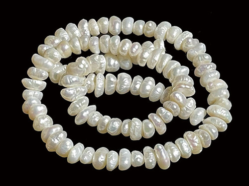 6-7mm Button Freshwater Pearl 14-15" A Grade Lustre [p7c]