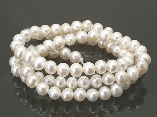 5-6mm Roundy Freshwater Pearl 14-15" AA Grade Lustre [p6r]