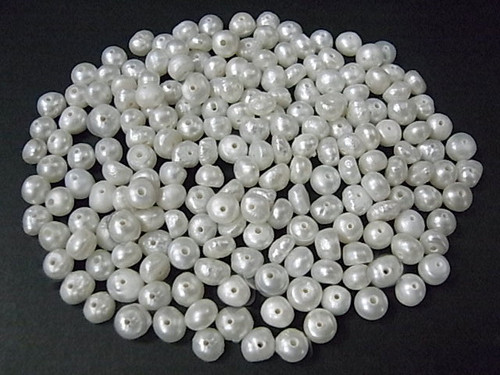 4-5mm Button Freshwater Pearl 100pcs About " A Grade Lustre [p5ci]