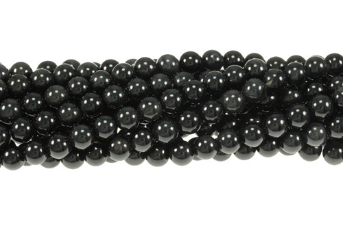 8mm Black Gray Agate Round Beads 15.5" natural [8d42]