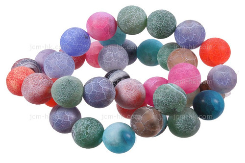 8mm Mix Spider Agate Round Beads 15.5" dyed [8f31x]