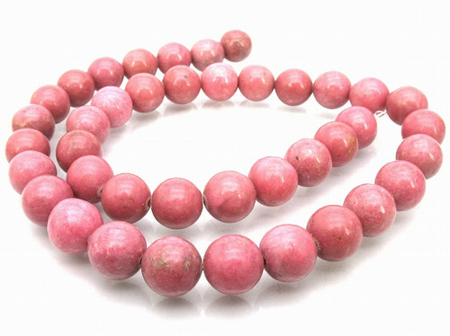 8mm Pink Rhodonite Round Beads 15.5" natural [8r15]