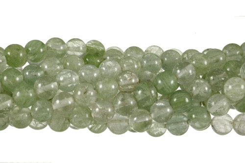 8mm Greenberry Quartz Round Beads 15.5" synthetic [8a40]