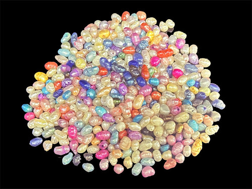 4mm Mix Color Rice Freshwater Pearl 100pcs About 20-24"., A Grade Lustre [p4xi]